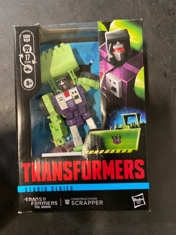 Photo 1 of Transformers Toys Studio Series Voyager Class The Movie Constructicon Scrapper, 6.5-inch Converting Action Figure, Robot Toys, 8+