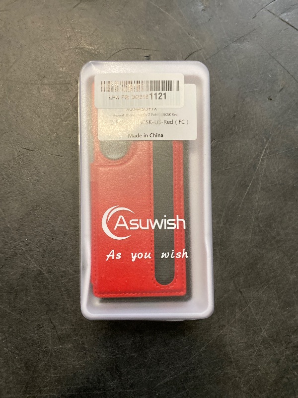 Photo 1 of Asuwish Phone Case for Samsung Galaxy Z Fold 6 5G 2024 Wallet Cover with S Pen SPen Slot Credit Card Holder Stand Slim Rugged Mobile Flip Purse Cell Accessories ZFold6 Z6 G Fold6 6Z Women Men Red