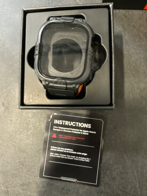 Photo 1 of Goton 3 in 1 Waterproof Case and Band with Tempered Glass Screen Protector for Apple Watch Series 10 46mm, Bumper Cover for iWatch Accessories, 46mm Black