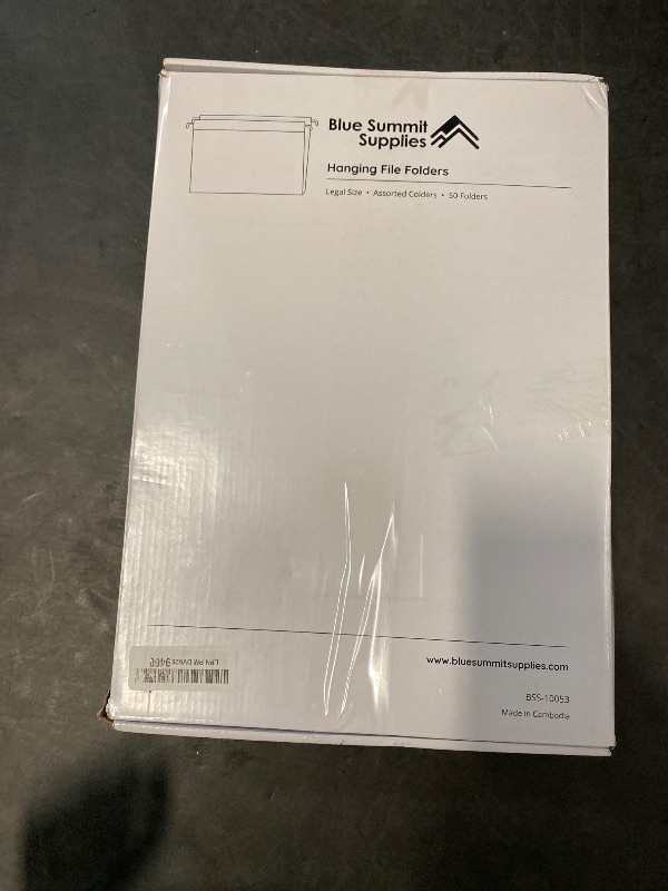 Photo 1 of 50 Legal Hanging File Folders, 50 Reinforced Hang Folders, Designed for Home and Office Color Coded File Organization, Legal Size, Assorted Colors, 50 Pack