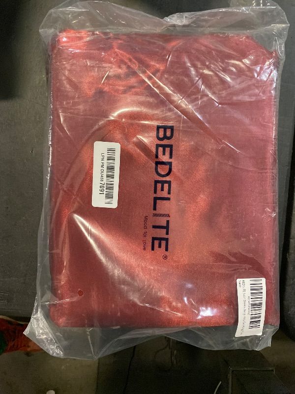 Photo 1 of BEDELITE California King Sheets Set, Luxury Soft Burgundy Satin Sheets for Hair and Skin, Similar to Silk Bed Sheets Set 4 Pieces with 1 Deep Pocket Fitted Sheet, 1 Flat Sheet, and 2 Pillowcases