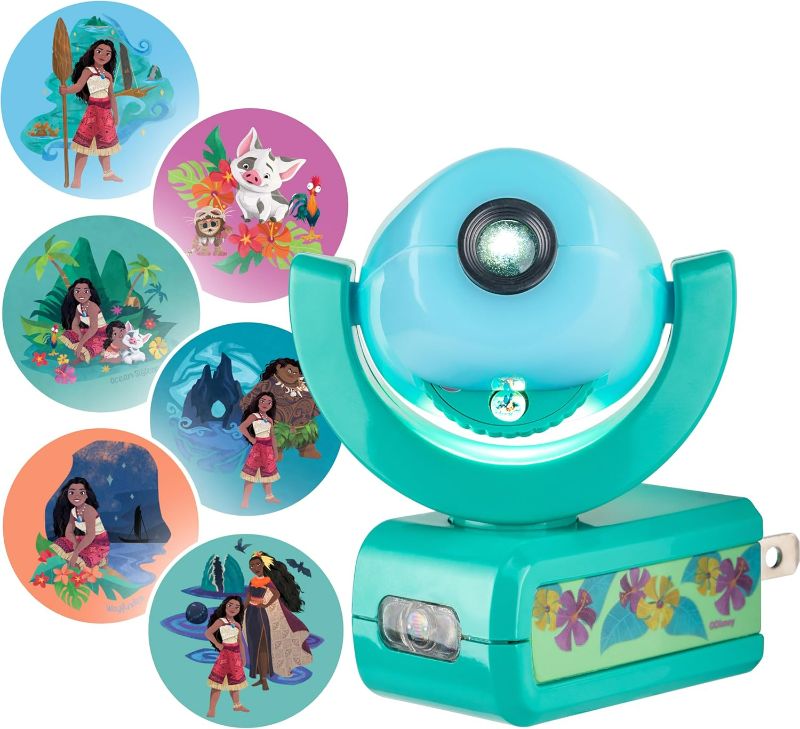 Photo 1 of Projectables Moana LED Night Light Plug-in Dusk-to-Dawn Projector Ideal for Kids Girls Boys Nursery Playroom Bathroom Bedroom 84272