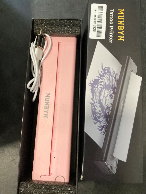 Photo 1 of MUNBYN Tattoo Stencil Printer ITP05, Wireless Thermal Tattoo Printer with 20 Transfer Papers, Compatible with Android and iOS Phone/Tablet & PC, Tattoo Printer for Tattoo Artists & Beginners(Pink)
