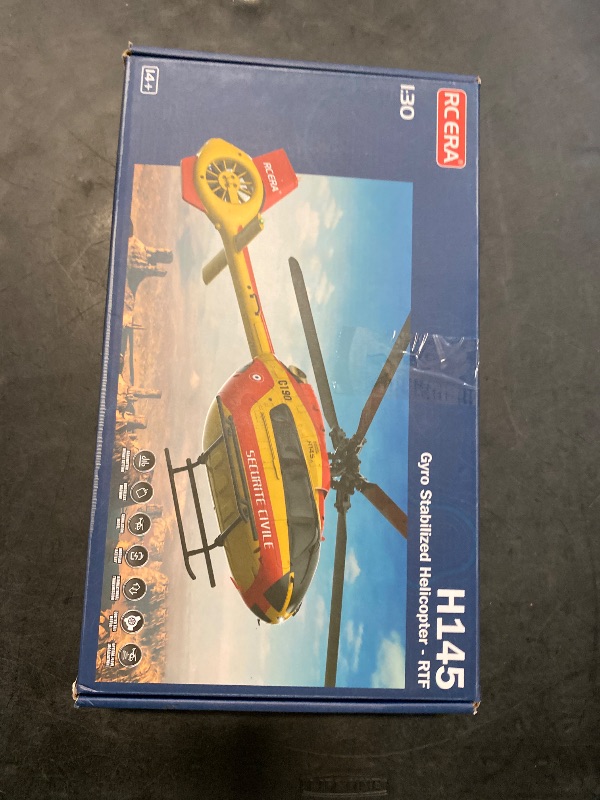 Photo 1 of captainrc C190 H145 RC Helicopter 1:30 2.4G 6CH Single Rotor Helicopter with 6-axis Gyroscope and Dual Brushless Motors,Adult and Children's Aircraft Toy RTF (Yellow)