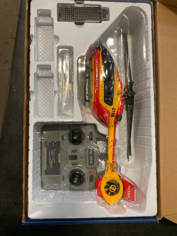 Photo 1 of captainrc C190 H145 RC Helicopter 1:30 2.4G 6CH Single Rotor Helicopter with 6-axis Gyroscope and Dual Brushless Motors,Adult and Children's Aircraft Toy RTF (Yellow)