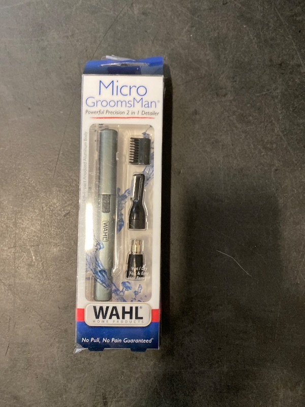 Photo 1 of Wahl Micro Groomsman Battery Personal Trimmer for Hygienic Grooming with Rinseable, Interchangeable Heads for Eyebrows, Neckline, Nose, Ears, & Other Detailing - 05640-600