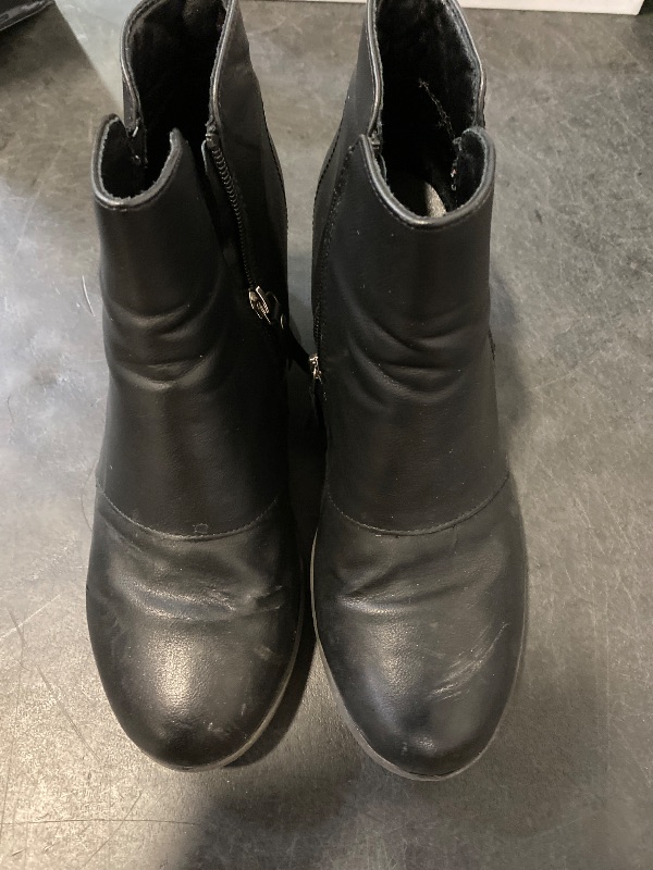 Photo 1 of Size 10 - Athlefit Wedge Booties for Women with Heel Hidden Wedge Boots Comfortable Ankle Boots Black Size 10