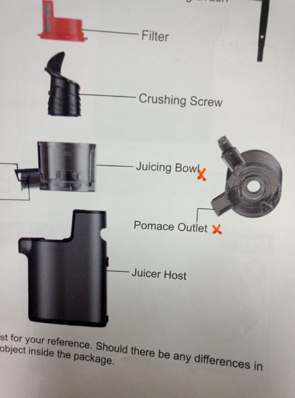 Photo 1 of Cold Press Juicer, Masticating Juicer with 5.4" Wide Feed Chute, 350w Slow Juicer Machines Fit Whole Vegetables and Fruits with High Juice Yield, Easy to Clean (Black)
