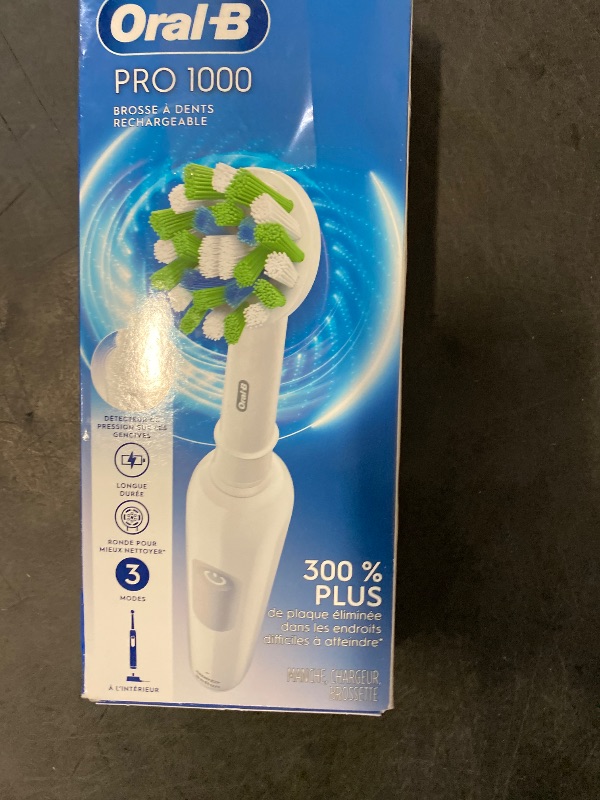 Photo 1 of Oral-B Pro 1000 Rechargeable Electric Toothbrush, White
