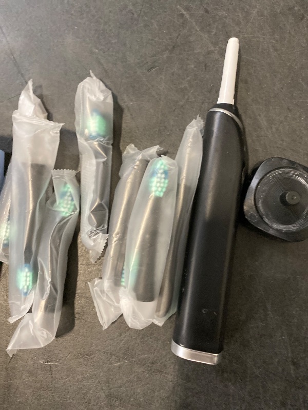 Photo 1 of Bymore Electric Toothbrush for Adults,Travel Sonic Toothbrush with 8 Replacement Heads, Ultra Clean Rechargeable Toothbrush Portable One Charge for 330days 5 Modes 2mins Timer-Black