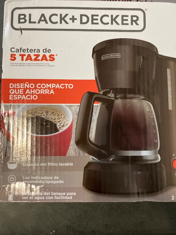 Photo 1 of BLACK+DECKER 5-Cup Coffeemaker, Black, DCM600B