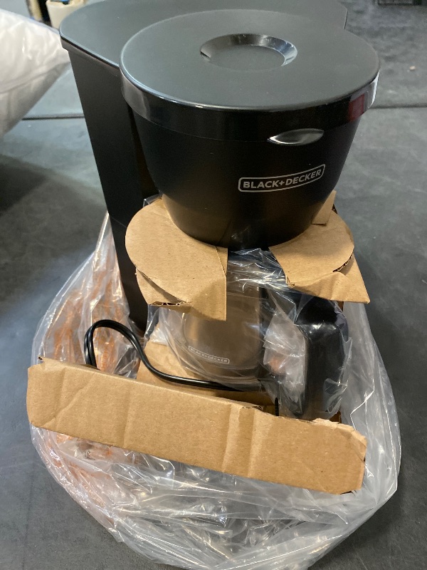 Photo 1 of BLACK+DECKER 5-Cup Coffeemaker, Black, DCM600B