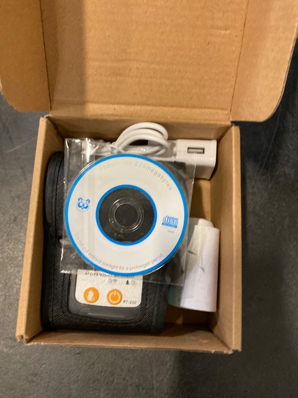 Photo 1 of PT-210 Portable Receipt Printer, Bluetooth Thermal Printer, High Speed USB Thermal Printer Support Bluetooth 4.0, for Android, for iOS and for (US Plug)