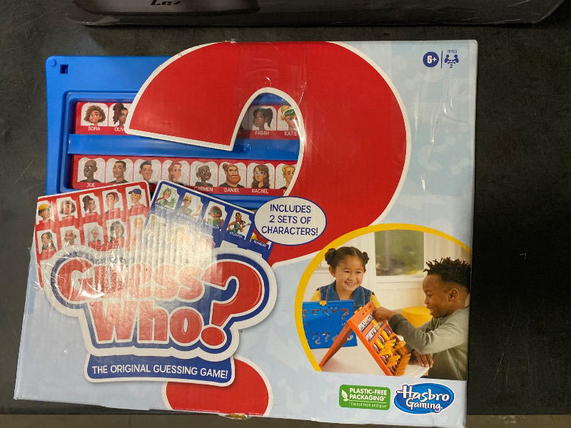 Photo 1 of Hasbro Gaming Guess Who? Original,Easy to Load Frame,Double-Sided Character Sheet,2 Player Board Games for Kids,Guessing Games for Families,Ages 6 and Up