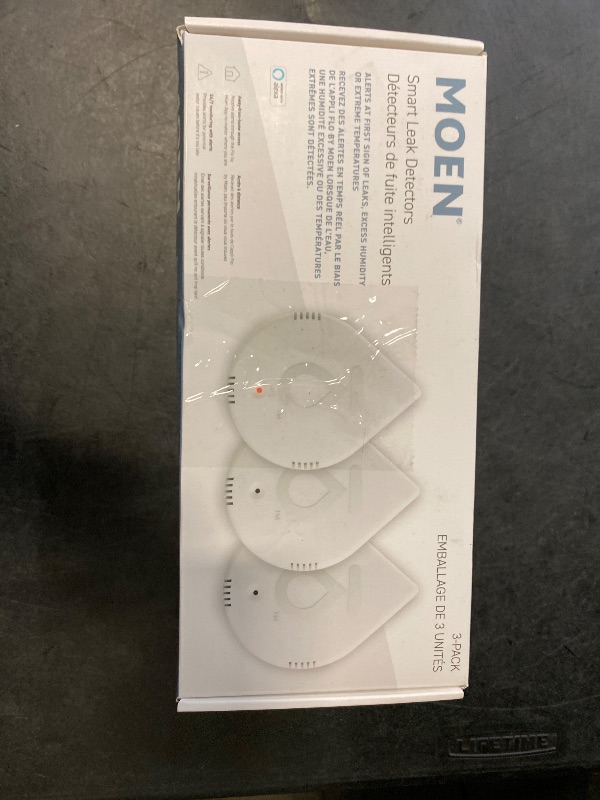 Photo 1 of Moen White Flo Smart Water Leak Detector, Water Sensor Alarm for Home, 3-Pack, 920-005