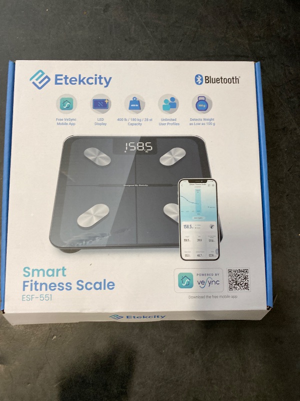 Photo 1 of Etekcity Smart Scale for Body Weight FSA HSA Store Eligible, Bathroom Digital Weighing Scale with BMI, Body Fat, Muscle Mass, Accurate Bluetooth Home User Health Equipment Sync Apps