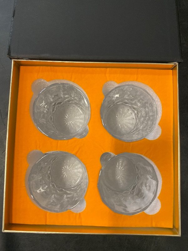 Photo 1 of KANARS Old Fashioned Whiskey Glasses with Luxury Box - 10 Oz Rocks Barware For Scotch, Bourbon, Liquor and Cocktail Drinks - Set of 4 - Men Gift