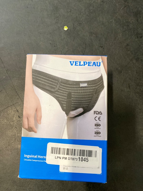 Photo 1 of VELPEAU Hernia Belt for Men & Women - Bilateral/Double Inguinal, Groin Hernia Support Truss Underwear Briefs, Pain Relief Recovery Adjustable Strap with 2 Removable Medical Compression Pads (Black, M)