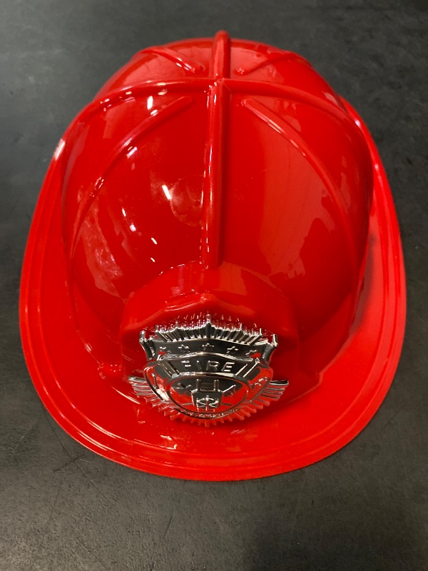 Photo 1 of Nicky Bigs Novelties Deluxe Adult Firefighter Helmet Thick Plastic Fireman Hat Fire Chief Hat Firefighter Accessories Costume