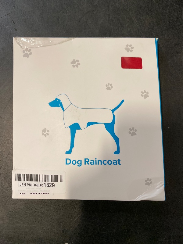 Photo 1 of (Red, Medium) Ezierfy Waterproof Dog Raincoat - Reflective Adjustable Pet Rain Coats Jacket, Lightweight Dog Hooded Poncho Raincoats for Small Dogs 
