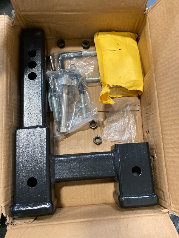 Photo 1 of Nilight Dual Hitch Extender to 10 Inch Max Extension Length with Hitchs Tightener Anti Rattle for 2" Receiver with 5/8" Bolt Nut Clip Adjust 7-1/2" Riser or Drop 4,000 lbs GTW Matte Black