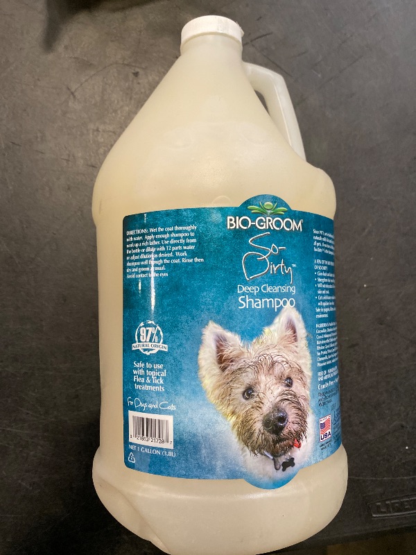 Photo 1 of Bio-Groom So-Dirty Dog Shampoo - Quick Rinse Pet Shampoo, Dog Bathing Supplies, Puppy Wash, Dog Grooming Supplies, Cruelty-Free, Made in USA, Shampoo for Smelly Dogs - 1 Gallon