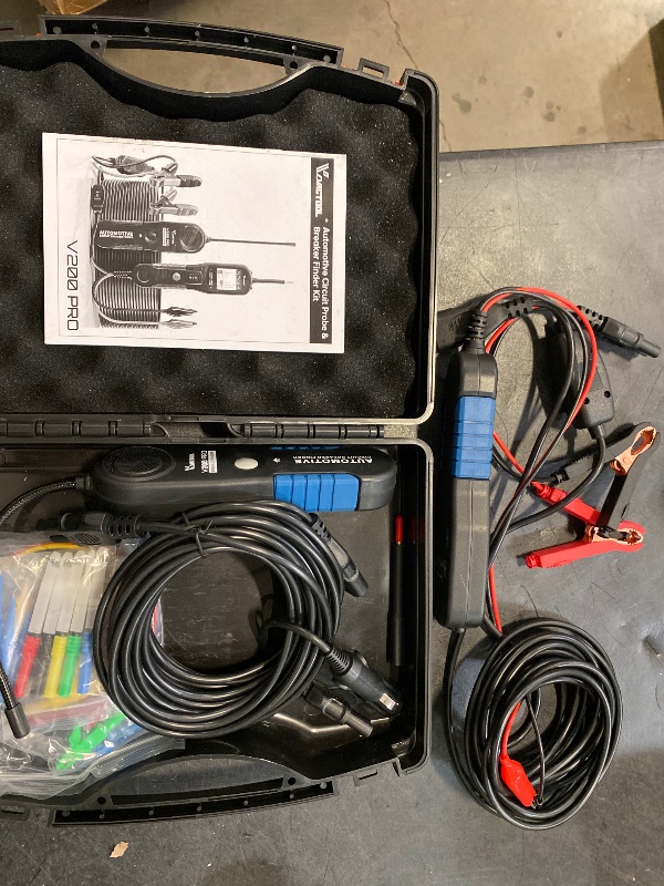 Photo 1 of VDIAGTOOL V200 PRO Upgrade Kit Automotive Power Circuit Probe Tester with 30PCS Back Probe Kit, 12/24V Electrical Short and Open Circuit Finder AC/DC Voltage Test Activating Component 40Ft Cable