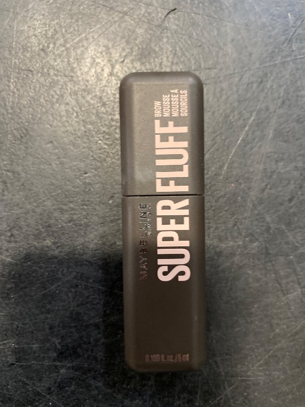 Photo 1 of Maybelline Superfluff Volumizing Brow Mousse, All Day Tinted Brow Gel For Soft Full Brows, Black Brown, 1 Count