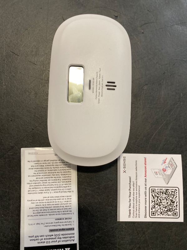 Photo 1 of X-Sense Carbon Monoxide Detector, Replaceable Battery Powered CO Alarm with Digital Display, Portable Carbon Monoxide Detector for Travel, XC0C-SR, 1-Pack