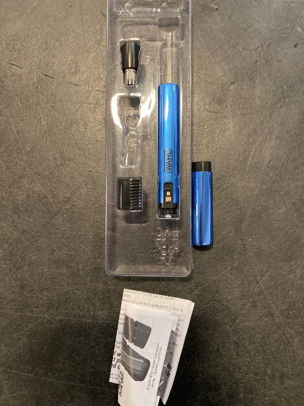 Photo 1 of Wahl Lithium 2 in 1 Battery Pen Detail Touch Up Trimmer for Nose, Ear, Neckline, Eyebrow, & Other Detailing - Blue - by The Brand Used by Professionals - Model 5643-200