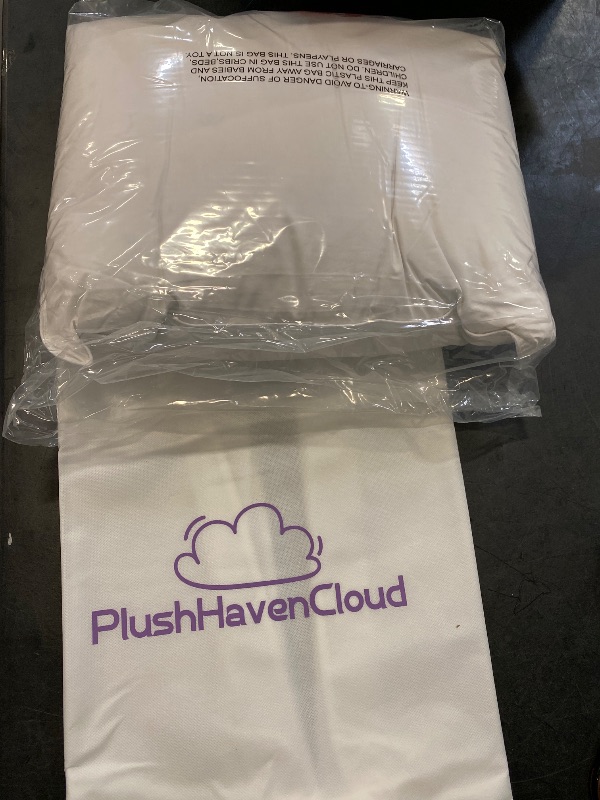 Photo 1 of PlushHavenCloud White Goose Down Pillow Luxury Hotel Bed Pillow with 100% Natural 1000+ Fill Power, Natural Goose Feather Pillow for Sleeping, 700TC Cotton Shell, Standard Size- Soft, 1 Pack