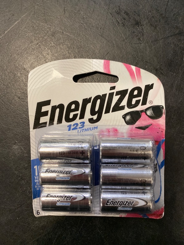 Photo 1 of Energizer 123 Batteries, Lithium CR123A Battery, 6 Battery Count