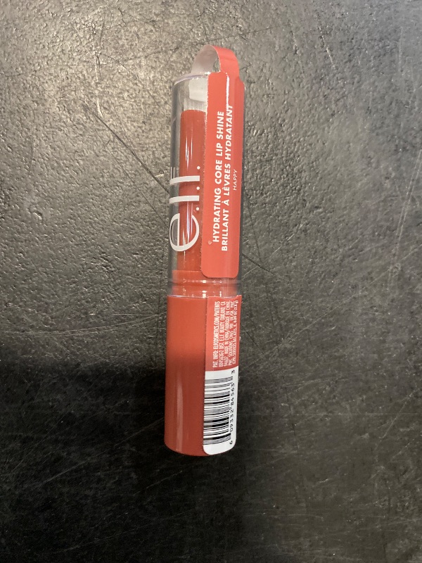 Photo 1 of e.l.f. Hydrating Core Lip Shine, Conditioning & Nourishing Lip Balm, Sheer Color Tinted Chapstick, Happy, 0.09 Oz
