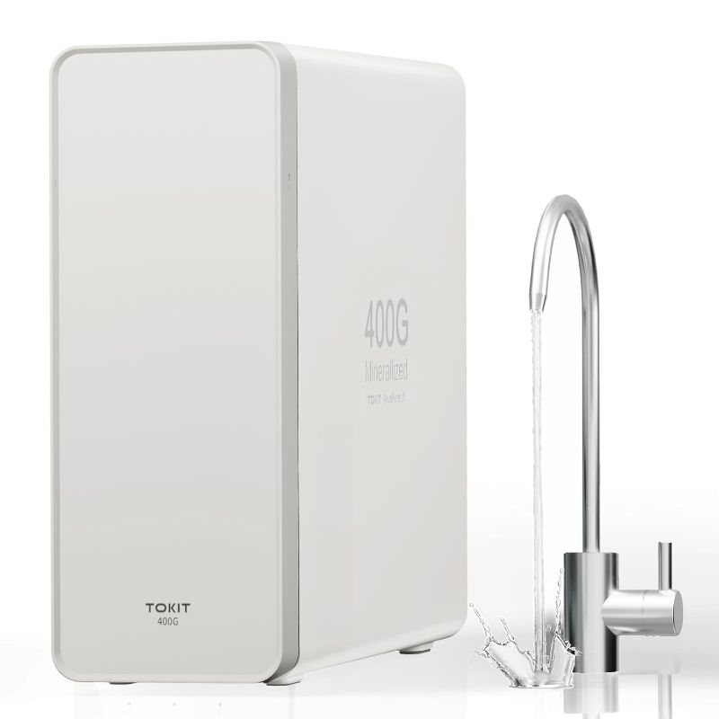 Photo 1 of TOKIT Reverse Osmosis Water Filter, U1 Alkaline Mineral Under Sink Water Filter System, 400GPD Tankless RO Filtration with Faucet, NSF/ANSI 58, 2:1 Pure to Drain, Reduce TDS