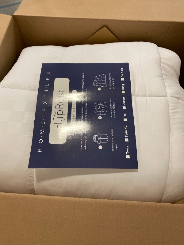 Photo 1 of HYPREST Pillow Top Mattress Topper King, Extra Thick Mattress Topper 1300 GSM Down Alternative, 100% Cotton Soft Plush Bed Topper 8-24" Deep Pocket