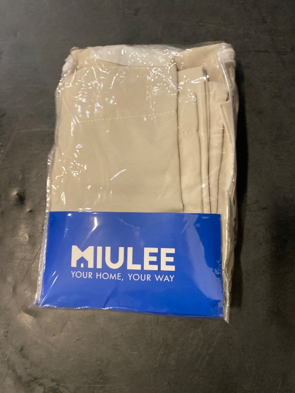 Photo 1 of MIULEE Back Tab Cream Beige Curtains 90 Inch Long 2 Panels Set for Living Room Bedroom, Ivory Rod Pocket/Pinch Pleated Light Blocking Thermal Insulated Room Darkening Blackout Curtains, 52 x 90 Inch