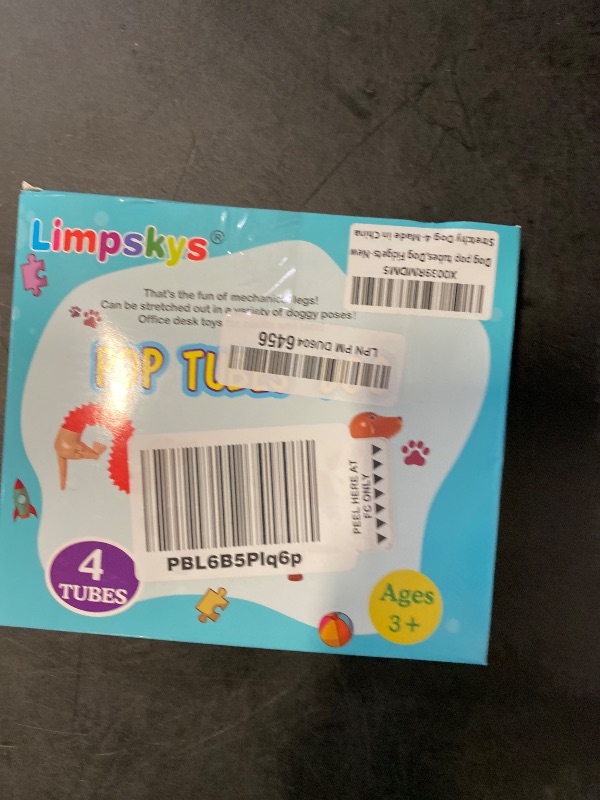 Photo 1 of Limpskys Dog pop Tubes fidgets, Travel Toys for Toddlers 3-5, Sensory Toys for Kids 5-7, fidgets for Kids, Animal pop Tubes, Easter Egg fillers,Easter Basket Stuffers?4 Pack Dog?