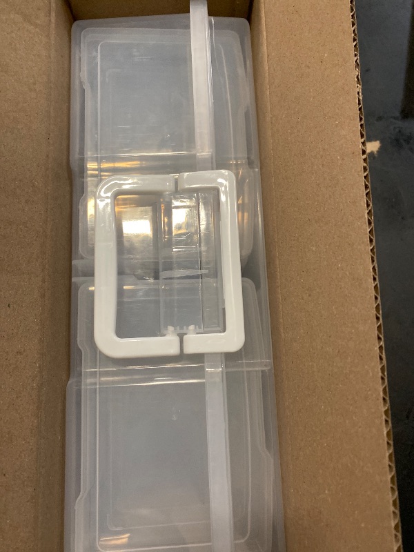 Photo 1 of novelinks Transparent 4" x 6" Photo Cases and Clear Craft Keeper with Handle - 16 Inner Cases Plastic Storage Container Box (Clear)