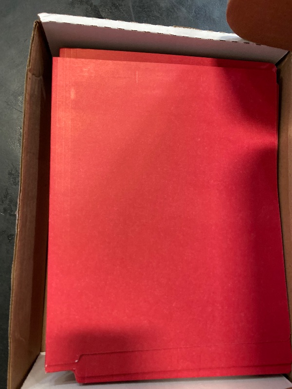 Photo 1 of 50 RED End Tab Fastener File Folders - Reinforced Straight Cut Tab - Durable 2 Prongs Designed to Organize Standard Medical Files, Receipts, Office Reports - Letter Size, RED, 50 Pack