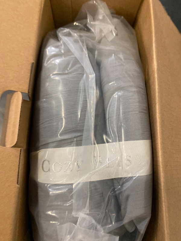 Photo 1 of Cozy Bliss Seersucker Cooling Comforter Full Size, Q-Max 0.4 Reversible Lightweight Cooling Blanket, Breathable Silk Smooth Summer Bedding Quilt for Hot Sleepers Night Sweats Dark Grey