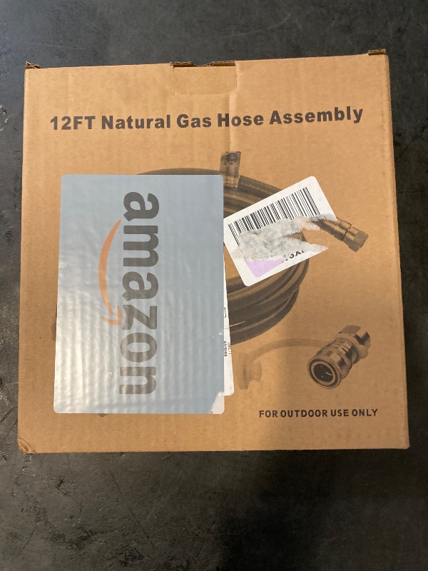 Photo 1 of GASPRO 12 Feet 3/8" ID Natural Gas Hose, Low Pressure LPG Hose with Quick Connect, for Weber, Char-broil, Pizza Oven, Patio Heater and More
