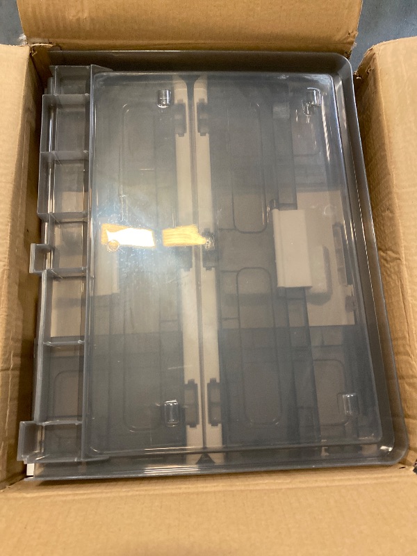 Photo 1 of Kitstorack Clear Plastic Under Bed Storage Containers Bins with Lids and 8 Pre-installed Wheels,37.8 Qt, Rolling Foldable Flat Under Bed Organizer Boxes for Clothes Shoes Clothing Bedroom