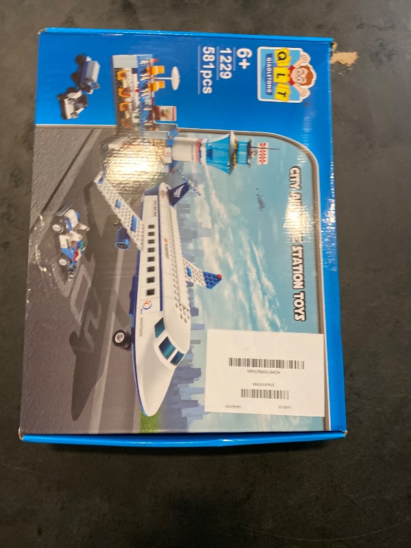 Photo 1 of QLT QIAOLETONG City Airplane Station Building Kits Toys,STEM Building Sets for Kids, with Helicopter/Airport/Passenger/Lorry Truck/Car, Best Gift for 6-12 Boys Girls (582 Pieces)