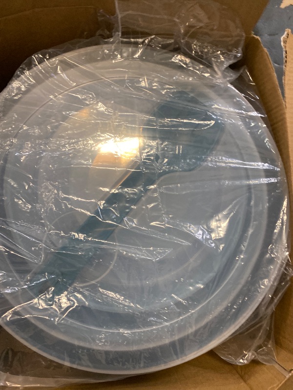 Photo 1 of LUXEAR Mixing Bowls with Lids Set, 14 Pieces Plastic Nesting Bowls Includes 6 Prep Bowls, 6 Lids, 2 Cooking Spoons(Can Convert into Tongs), Microwave Dishwasher Safe for Mixing Serving Baking Storing