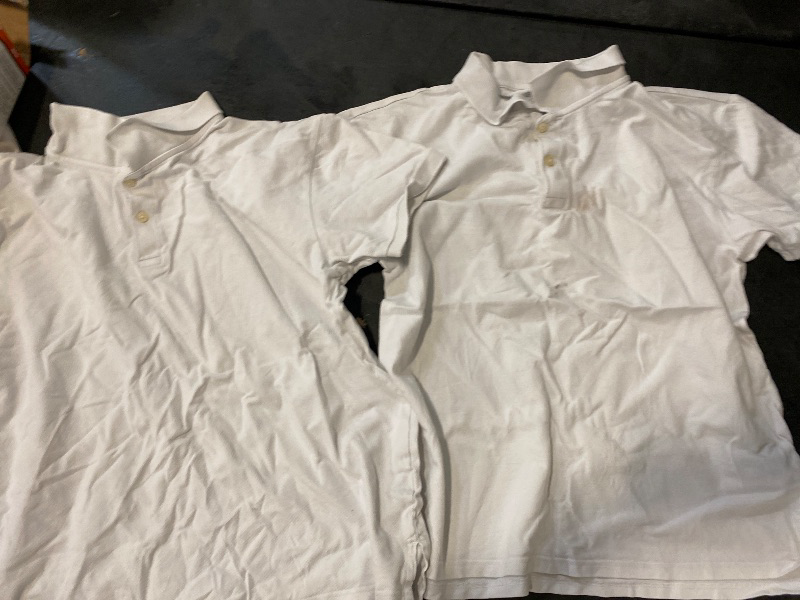 Photo 1 of (3XL) Kids Uniform Pique Polo 2-Pack - white