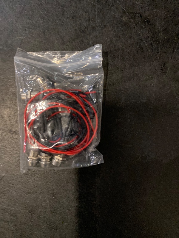Photo 1 of uxcell LED Indicator Light AC/DC 110V 8mm Panel Mount Metal Shell Red Yellow Blue Green White 5Pcs