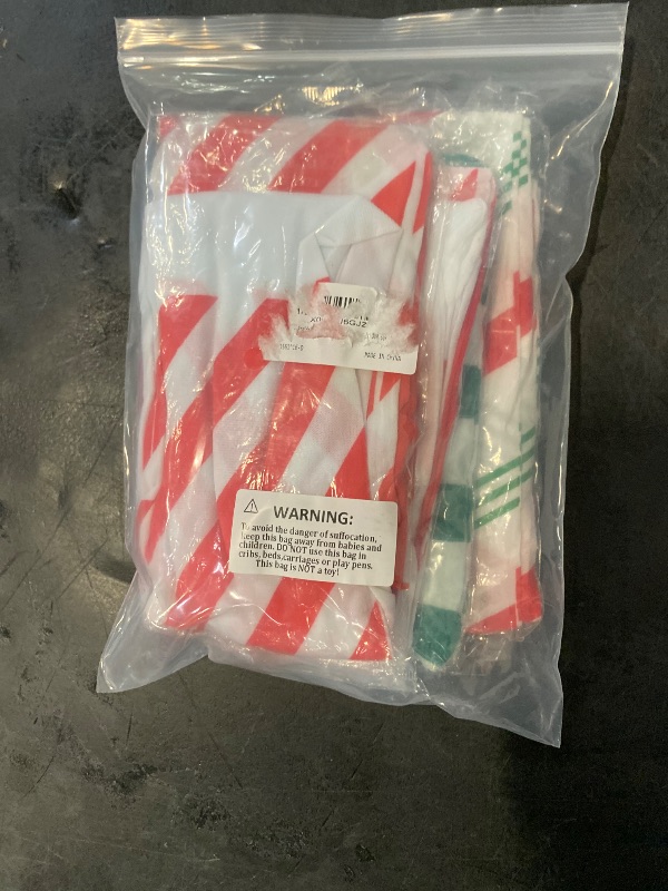 Photo 1 of Size M 4 pcs Christmas Striped Tights Red Green High Stocking Full Length Stripe Stockings Spandex Tights(Novel Style)