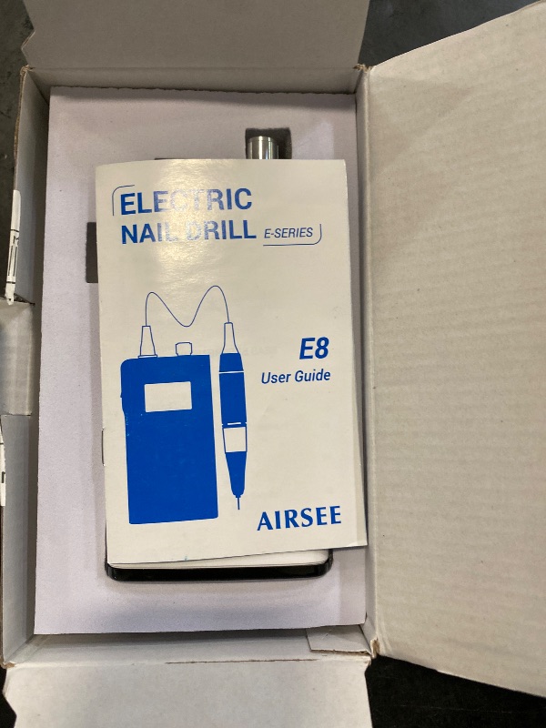 Photo 1 of AIRSEE Rechargeable 30000RPM Electric Nail Drill Professional Portable E File Machine for Acrylic Nail Natural Extension Gel Nails Polish Cuticle, Cordless High Speed for Salon Home Use E8 White