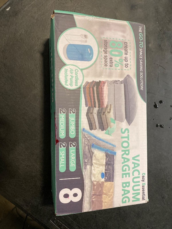 Photo 1 of Travel Vacuum Bags with Electric Pump, 8 Pack Vacuum Travel Bags for Luggage and Suitcase, Vacuum Seal Space Saver Compression for Clothes Clothing