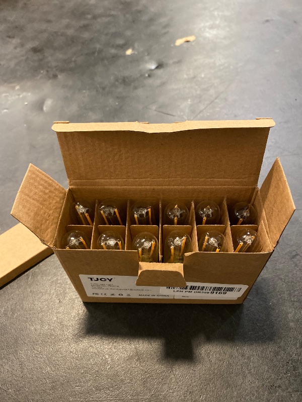 Photo 1 of TJOY E12 T6 Candelabra LED Bulbs, Dimmable 4.5W Equivalent 40W 2700K Soft Warm White, Small Base Clear Light Bulb, Vintage Edison Bulb Decorative for Chandelier Ceiling Fan Wall Sconces, 500lm, 12pack